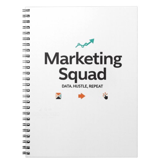 Marketing Squad – Data. Hustle. Repeat. Notizblock (Vorderseite)