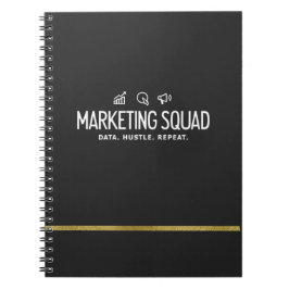 Marketing Squad – Data. Hustle. Repeat. Notizblock