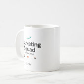 Marketing-Squad Personalisierter Name Kaffeetasse (Vorderseite Links)