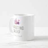 Marketing Squad - Personalisiertes Team Kaffeetasse (Vorderseite Links)