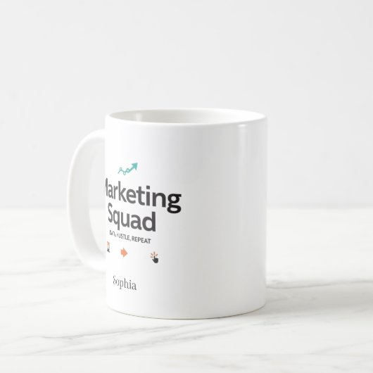 Marketing Squad Personalized Name Kaffeetasse (Vorderseite Links)