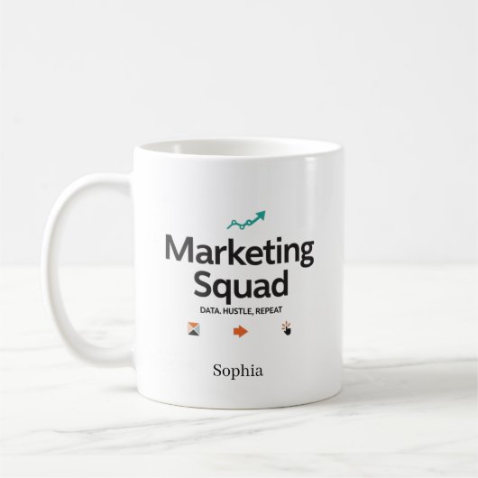 Marketing Squad Personalized Name Kaffeetasse (Links)