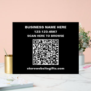 Marketing von Unternehmen Förderung des QR-Codes Acrylschild