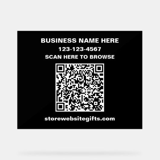 Marketing von Unternehmen Förderung des QR-Codes Acrylschild (Vorderseite)