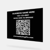 Marketing von Unternehmen Förderung des QR-Codes Acrylschild (Winkel)