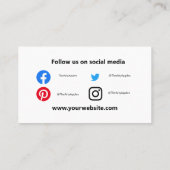 Marketing zur Bewertung des Zuchtbetriebs von Rind Visitenkarte (Rückseite)