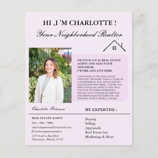 Marketing zur Einführung in kreatives Real Anwesen Flyer (Vorne)