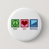 Marketing zur Liebe des Friedens Button (Vorderseite)