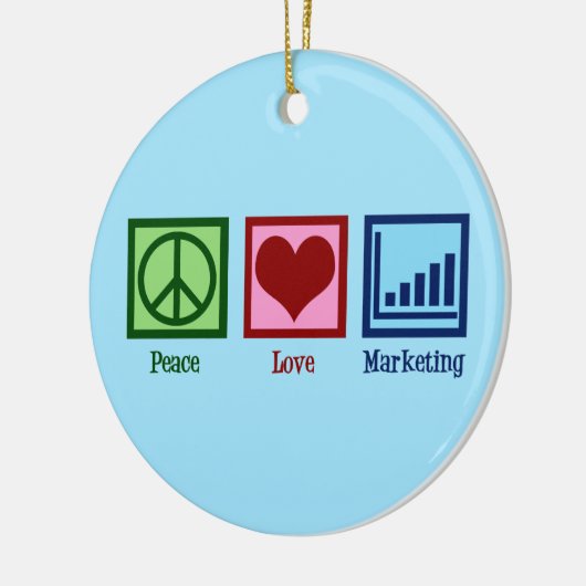 Marketing zur Liebe des Friedens Keramik Ornament (Links)