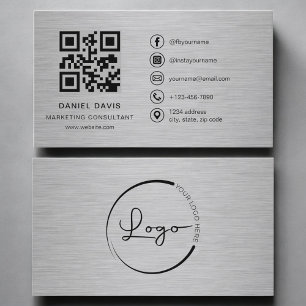 Marketingberater Metall QR Code Visitenkarte