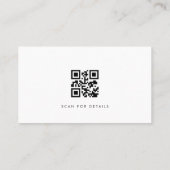Marketingberater Modern Professional QR Code Visitenkarte (Rückseite)