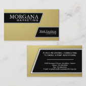 Marketings-Berater-Geschäfts-Karte - Gold u. Visitenkarte (Vorne/Hinten)