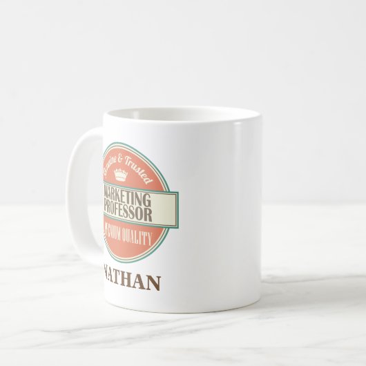 Marketings-Professor Personalized Office Mug Gift Kaffeetasse (Vorderseite Links)
