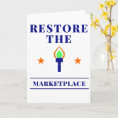 Marketplace of Ideas Free Speech Torch Karte (Gelbe Blume)