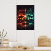 Markgleichgewicht, Daytrading, abstrakte Geometrie Poster (Küche)