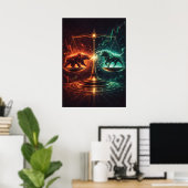 Markgleichgewicht, Daytrading, abstrakte Geometrie Poster (Heimbüro)