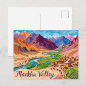 Markha-Tal Indien Postkarte (Vorne/Hinten)