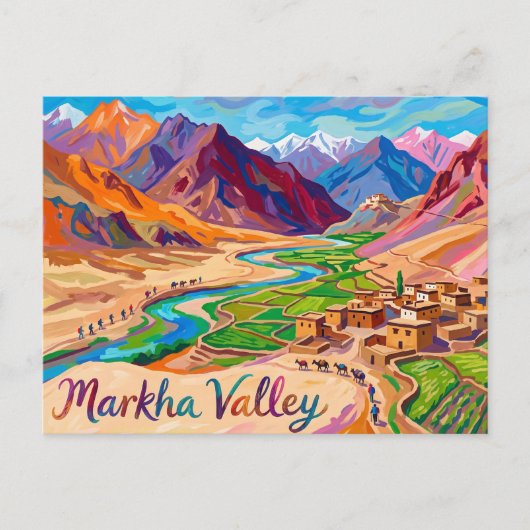 Markha-Tal Indien Postkarte (Vorderseite)