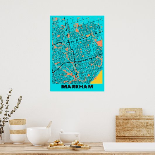 Markham - Canada Gloria City Map Poster (Küche)