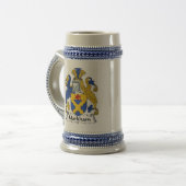 Markham Wappen Stein - Familienwappen Bierglas (Vorderseite Links)