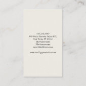 Markhor Goat Visitenkarte (Rückseite)