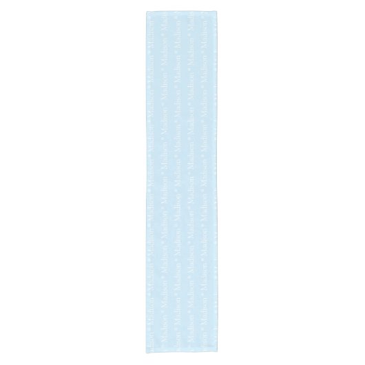 Markierbare Namenstext blau Kurzer Tischläufer (Vorderseite)