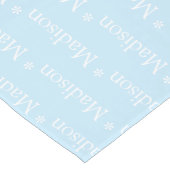 Markierbare Namenstext blau Kurzer Tischläufer (Ecke)