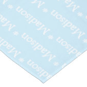 Markierbare Namenstext blau Tischdecke (Schrägansicht)