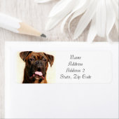 Markieren Sie Boxer Dog Address Labels (Insitu)