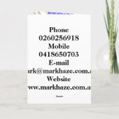 markieren Sie Dunst Promo Karte (Rückseite)