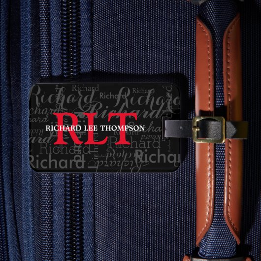 Markieren Sie Ihr Bag Custom Monogram Gepäckanhänger (Vorderseite Insitu 4)