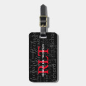 Markieren Sie Ihr Bag Custom Monogram Gepäckanhänger (Vorderseite vertikal)