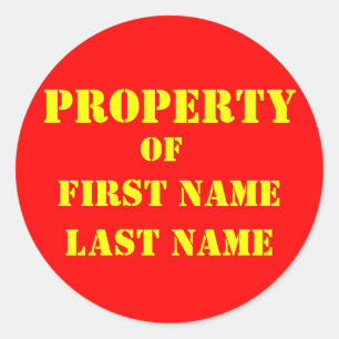 MARKIEREN SIE IHRE "STUFF" RUNDER AUFKLEBER