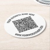Markieren Sie Ihren QR-Code und benutzerdefinierte Runder Pappuntersetzer (Angewinkelt)