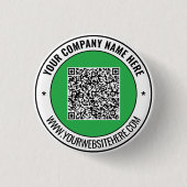 Markieren Sie Ihren Werbe-Geschäfts-QR-Code-Button Button (Vorderseite)