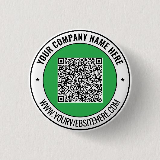 Markieren Sie Ihren Werbe-Geschäfts-QR-Code-Button Button (Vorderseite)
