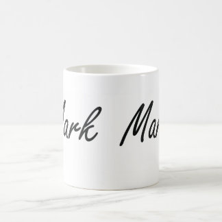 Markieren Sie künstlerischen Namensentwurf Kaffeetasse