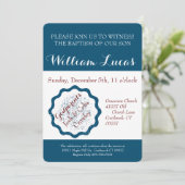 Markieren Sie Taufe-Einladung Einladung (Stehend Vorderseite)