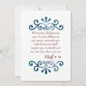 Markieren Sie Taufe-Einladung Einladung (Rückseite)