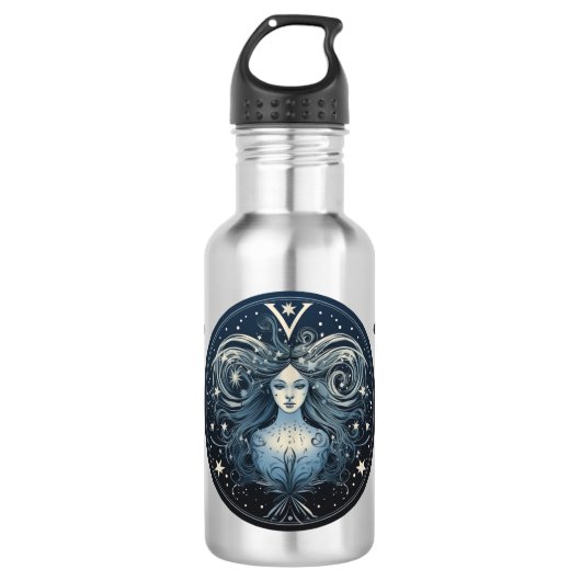 Markieren von Virgo-Symbolen Edelstahlflasche (Vorderseite)