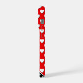 markierende Farben rot und schwarz, benutzerdefini iPhone Hülle (Linke Seite)