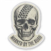 Markiert durch den Road Skull Aufkleber | Dark Bik (Vorderseite)