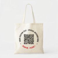 Markiert Ihr QR-Code-Tragetasche Beispiel Individu