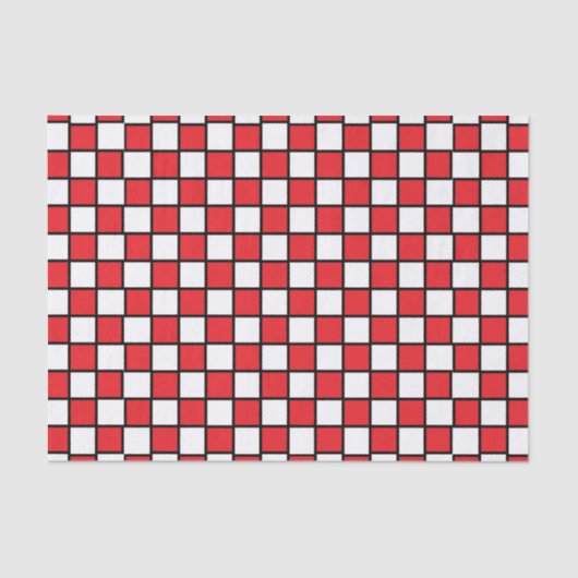 Markiert Rot und Schwarz Seidenpapier (Vorderseite)