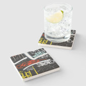 markiert steinuntersetzer (Seitenansicht)