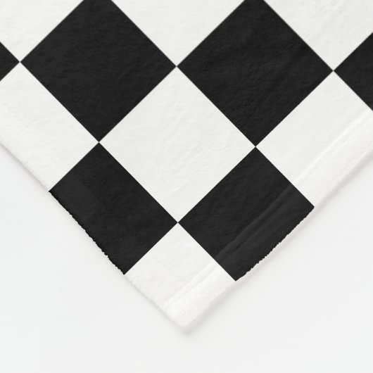 Markierte Flagge Stilvolles Schwarz-Weiß-Muster Fleecedecke (Ecke)