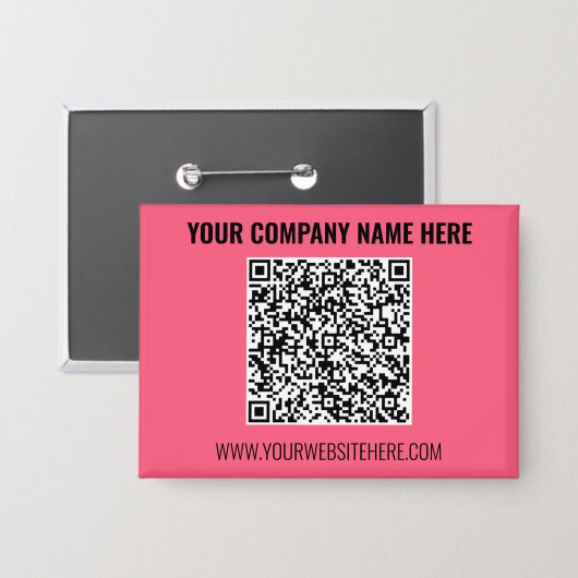 Markierte Ihre QR-Code- und Text-Promotionstaste Button (Vorderseite/Rückseite)