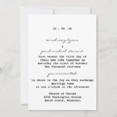 Markierte Liebe Einladung zur Hochzeit (Rückseite)