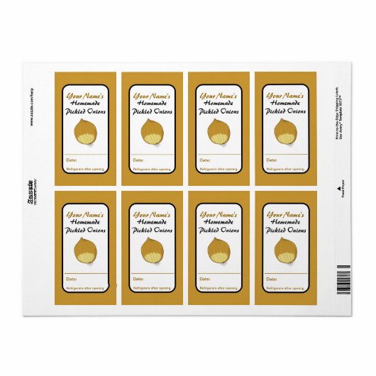 Markierte Onions für das benutzerdefinierte Cannin (Vorne)