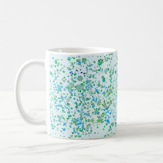 markierte Paint Blue und Green Kaffeetasse (Links)